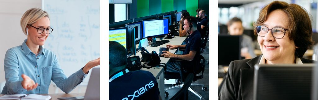 Collage of 3 images displaying IT consulting services